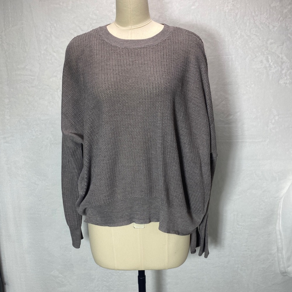Heyson 1XL Womens NWT Taupe Knit L Sweater Open Weave Lightweight Layering Tunic